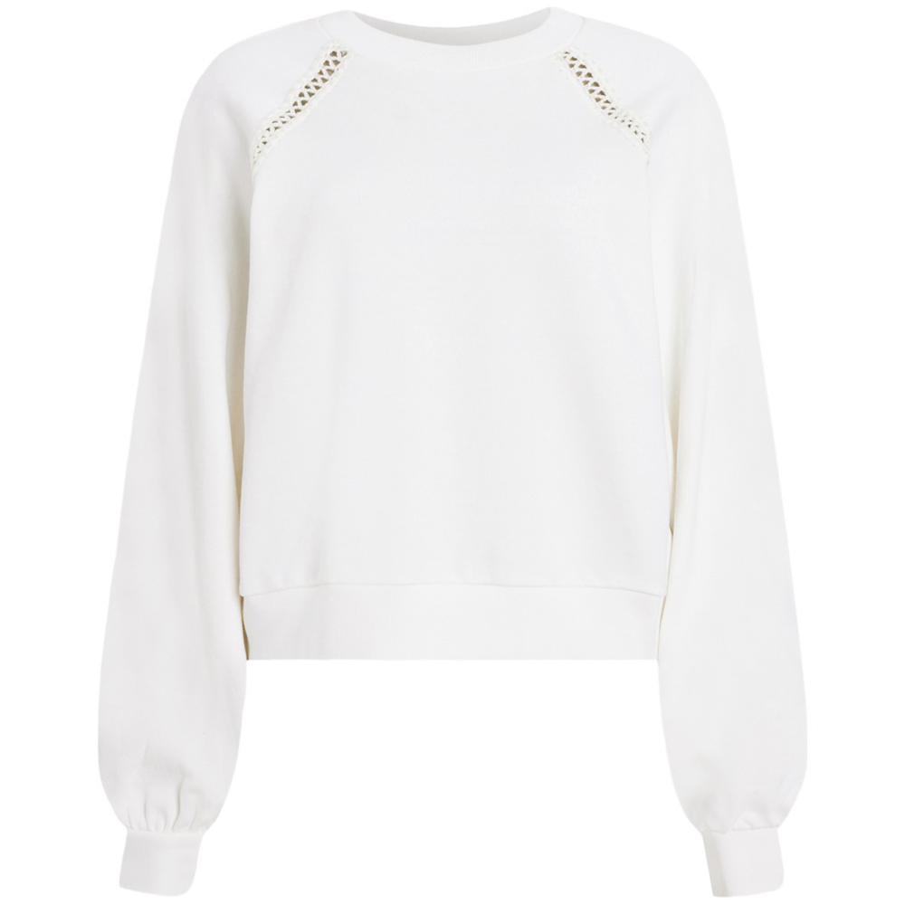 AllSaints Ewelina Crochet Relaxed Fit Sweatshirt